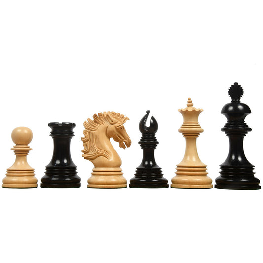 The Premium Collection - 4.4" Wellington Luxury Staunton Chess Pieces Only Set – Triple Weighted Ebony Wood & Boxwood