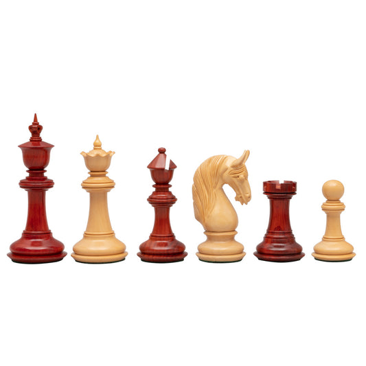 4.5" Bath Luxury Staunton Chess Pieces Only Set - Triple Weighted Bud Rosewood