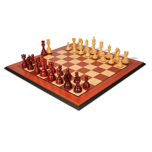 4.6" Rare Columbian Luxury Chess Pieces Only Set - Triple Weighted Bud Rosewood