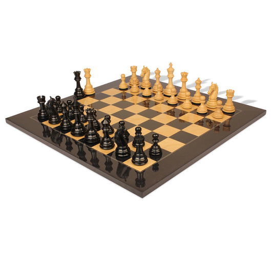 4.6" Rare Columbian Luxury Chess Pieces Only Set - Triple Weighted Ebony