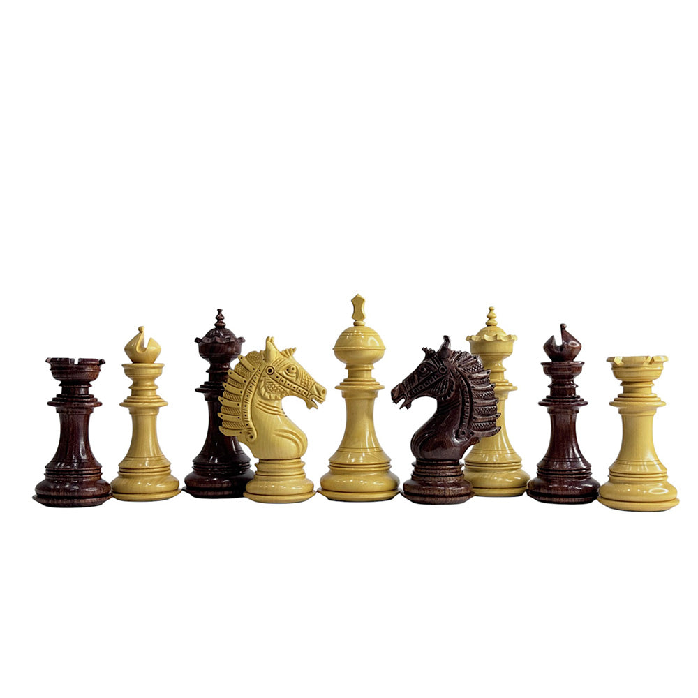 The Sikh Empire Series Handmade Luxury Chess Pieces Only Set - Triple Weighted Rosewood - 4.5" King