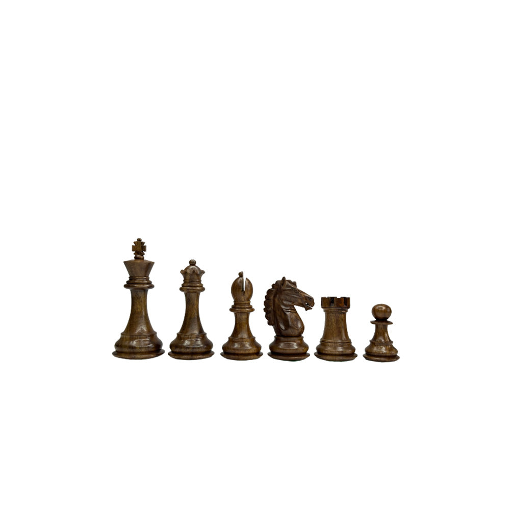 3.9" Exclusive Alban Staunton Chess Pieces Only set - Double Weighted Golden Rosewood