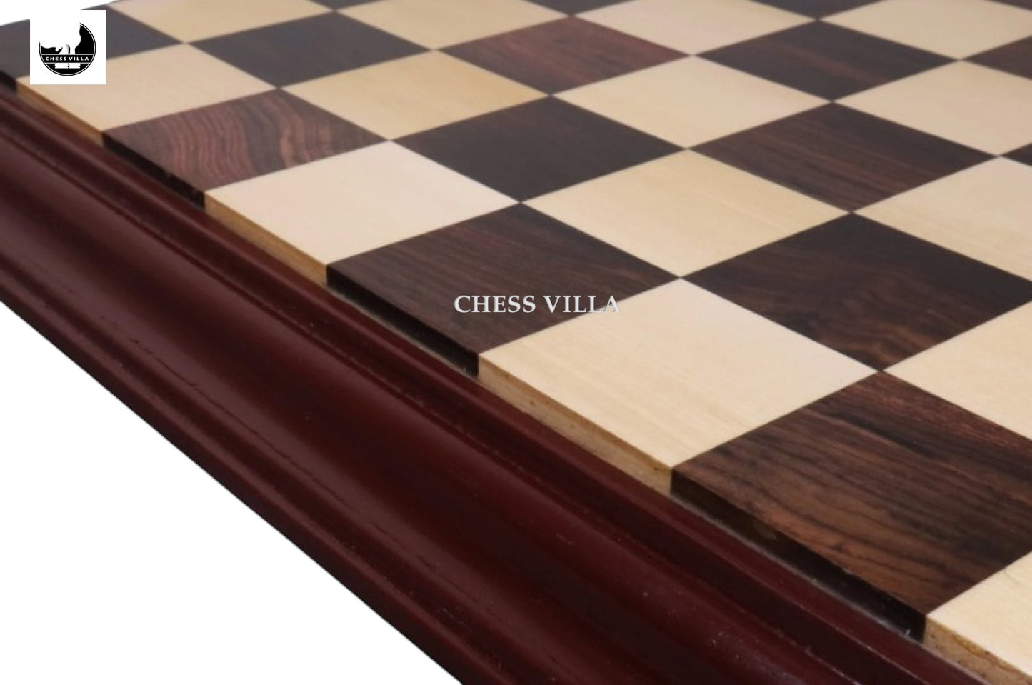 21" Rosewood & Maple Wood Luxury Chess board with Carved Border - 57 mm Square