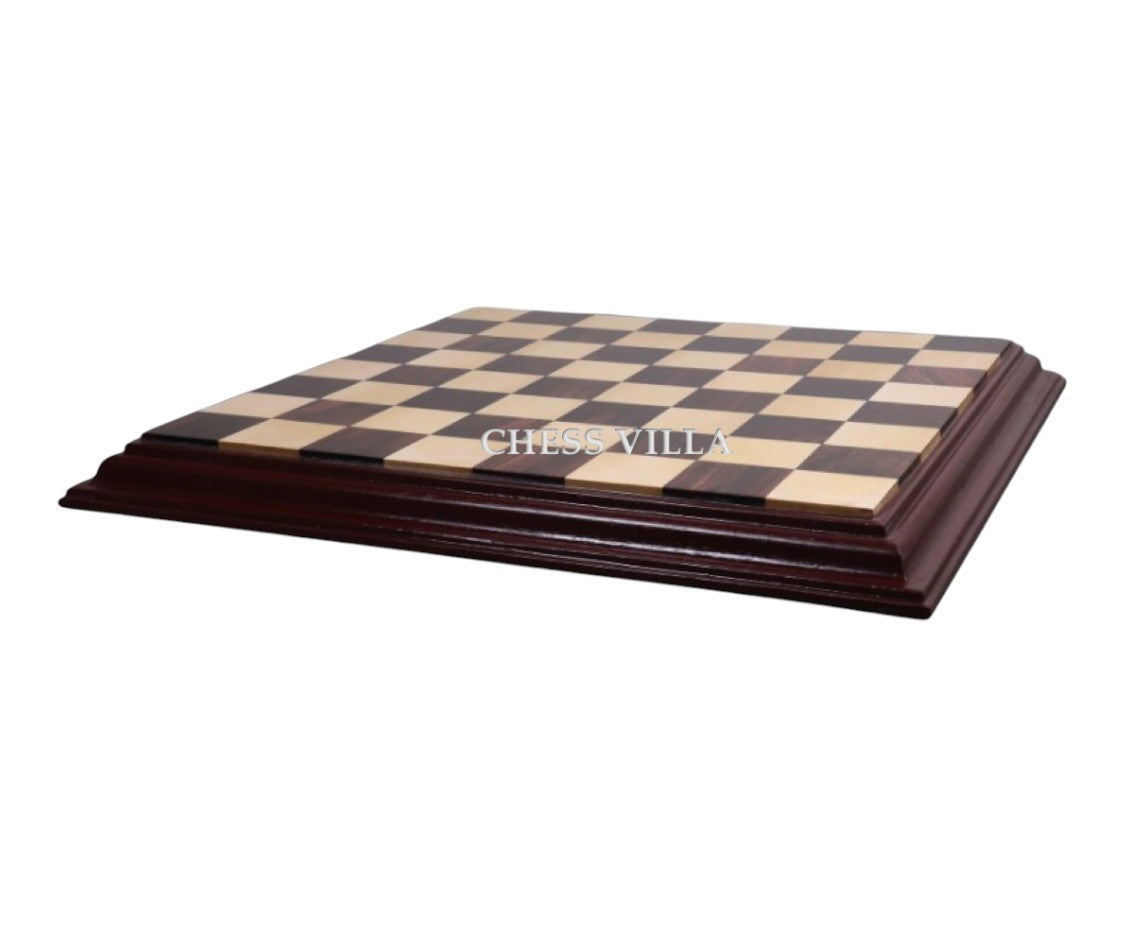 21" Rosewood & Maple Wood Luxury Chess board with Carved Border - 57 mm Square