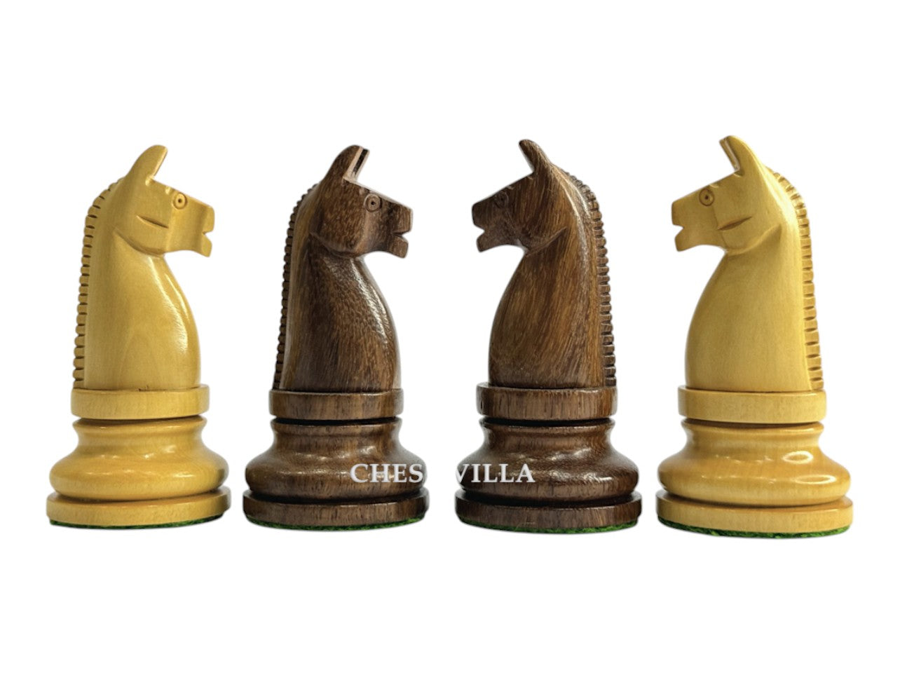 1900s' American Chess Company Reproduction Chess Set - Chess Pieces Only - Weighted Golden Rosewood- 3.8" King