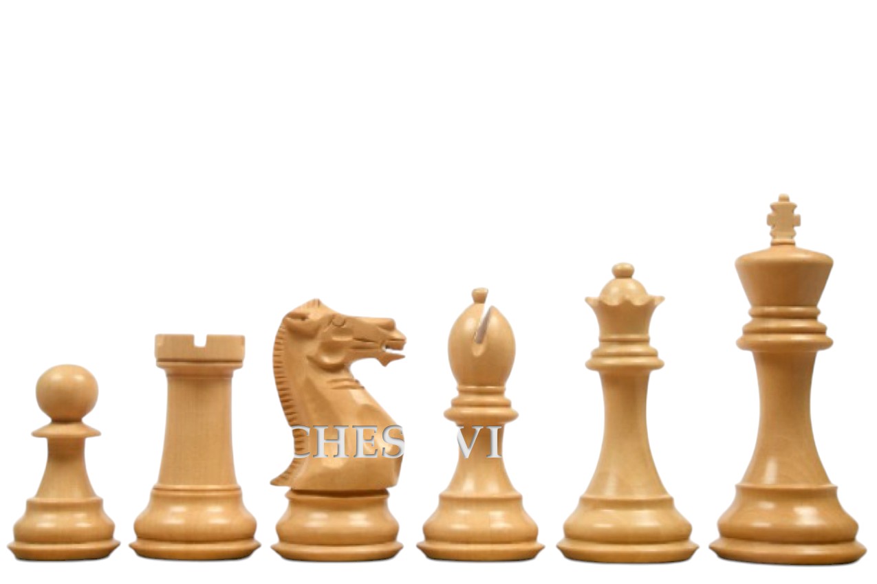 4″ Professional Club Staunton Chess Pieces Only Set – Weighted Golden Rosewood