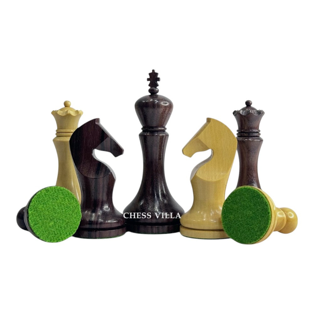 3.9" Zadar Series Modern Minimalist Chess Set- Chess Pieces Only - Weighted Rosewood