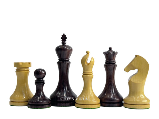 3.9" Zadar Series Modern Minimalist Chess Set- Chess Pieces Only - Weighted Rosewood