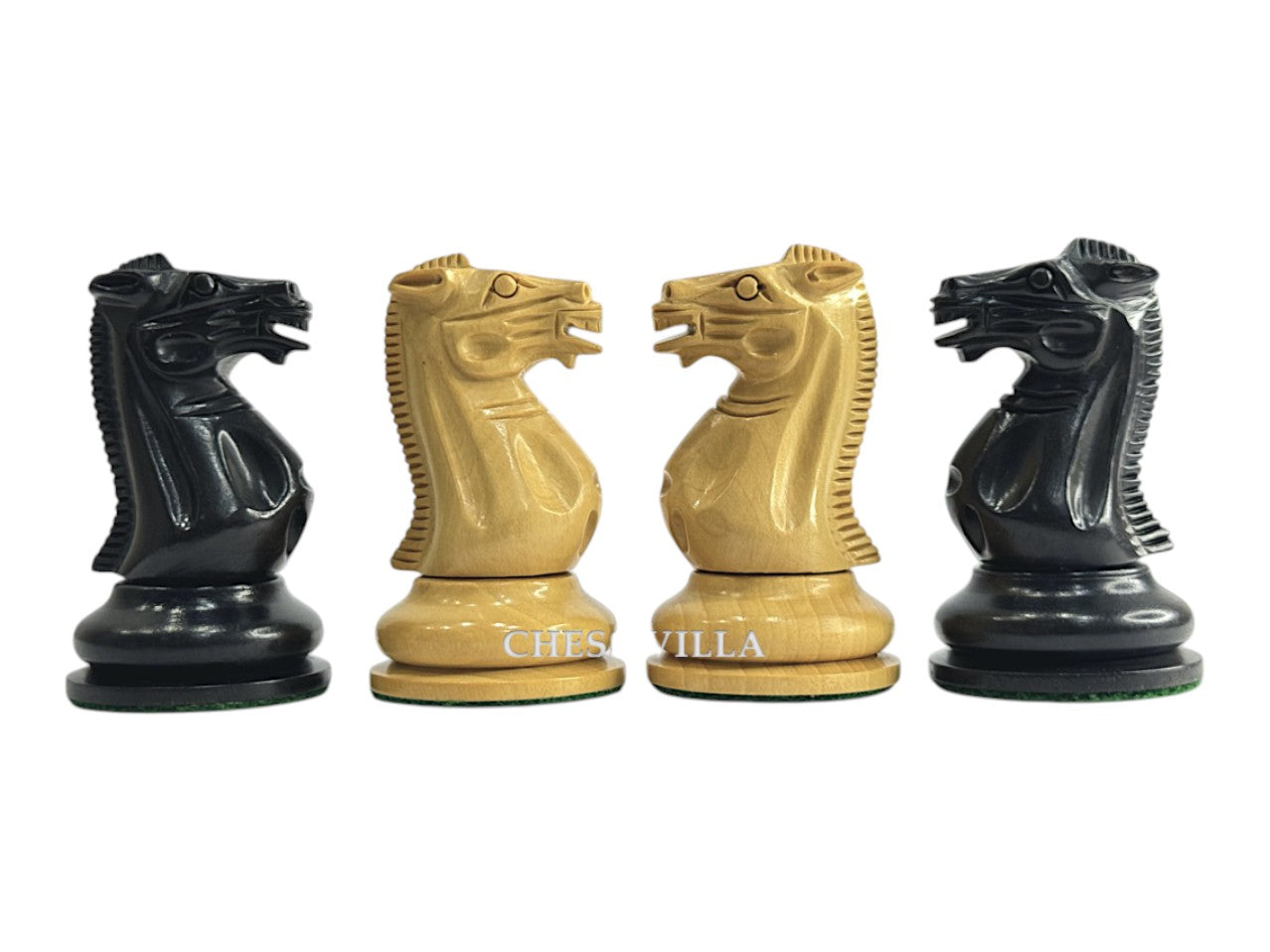 1849 Jaques Reproduction Staunton Chess Pieces Only set - Weighted Ebony - 3.75" King