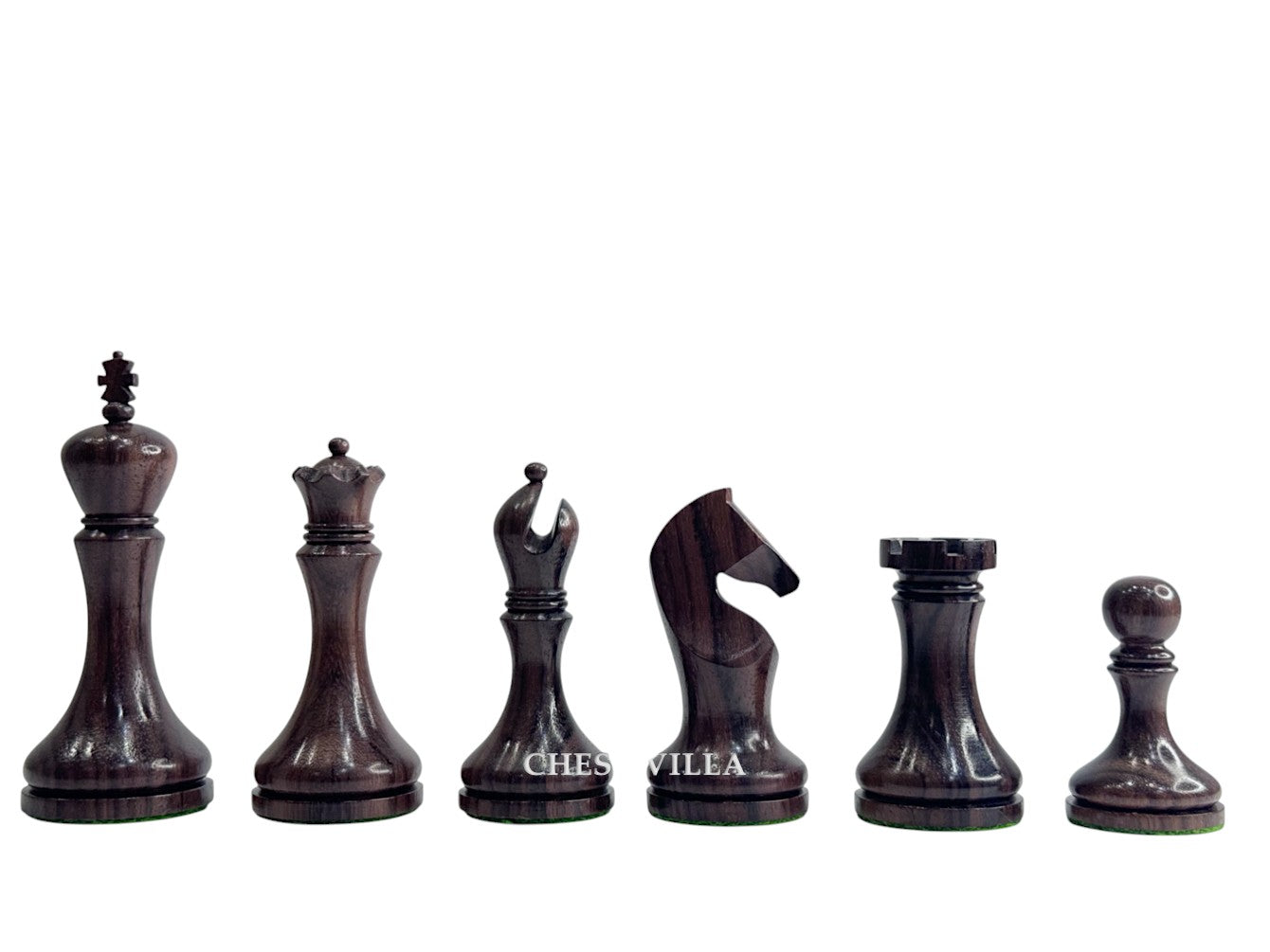 3.9" Zadar Series Modern Minimalist Chess Set- Chess Pieces Only - Weighted Rosewood