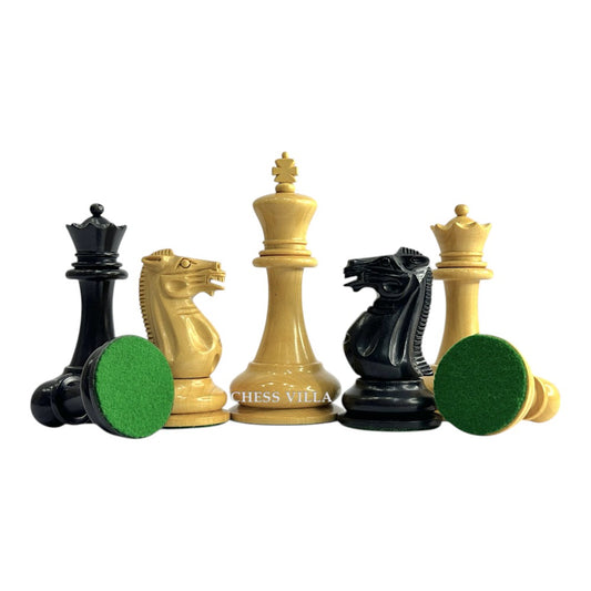 1849 Jaques Reproduction Staunton Chess Pieces Only set - Weighted Ebony - 3.75" King