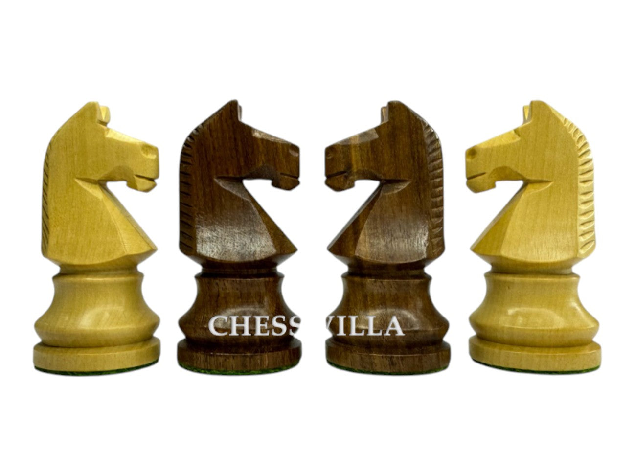 3.8" Romanian Hungarian Chess Pieces only set - Weighted Golden Rosewood