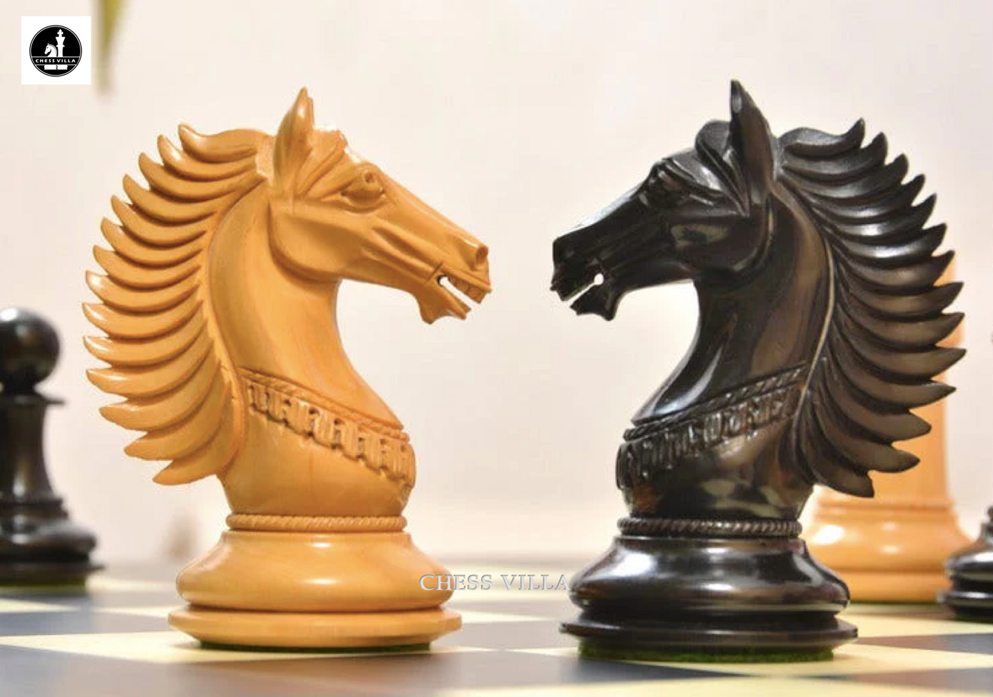 4.6" Copenhagen Luxury Staunton Chess Pieces Only Set- Triple Weighted Ebony Wood