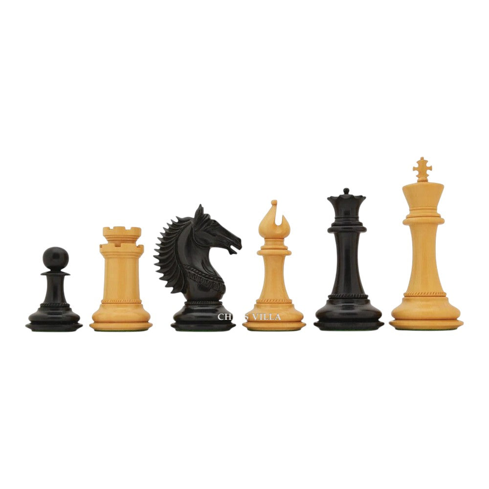 4.6" Copenhagen Luxury Staunton Chess Pieces Only Set- Triple Weighted Ebony Wood