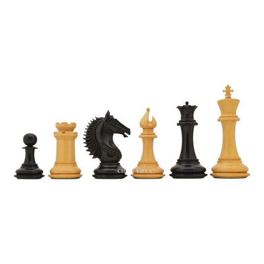 4.6" Copenhagen Luxury Staunton Chess Pieces Only Set- Triple Weighted Ebony Wood