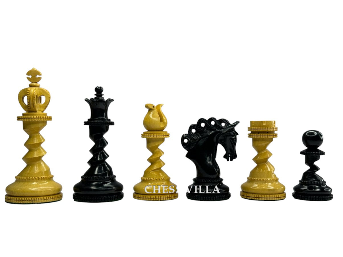 The Signature Series- Twisted Artisan Staunton Luxury Chess Pieces- Triple Weighted Ebony Wood & Boxwood