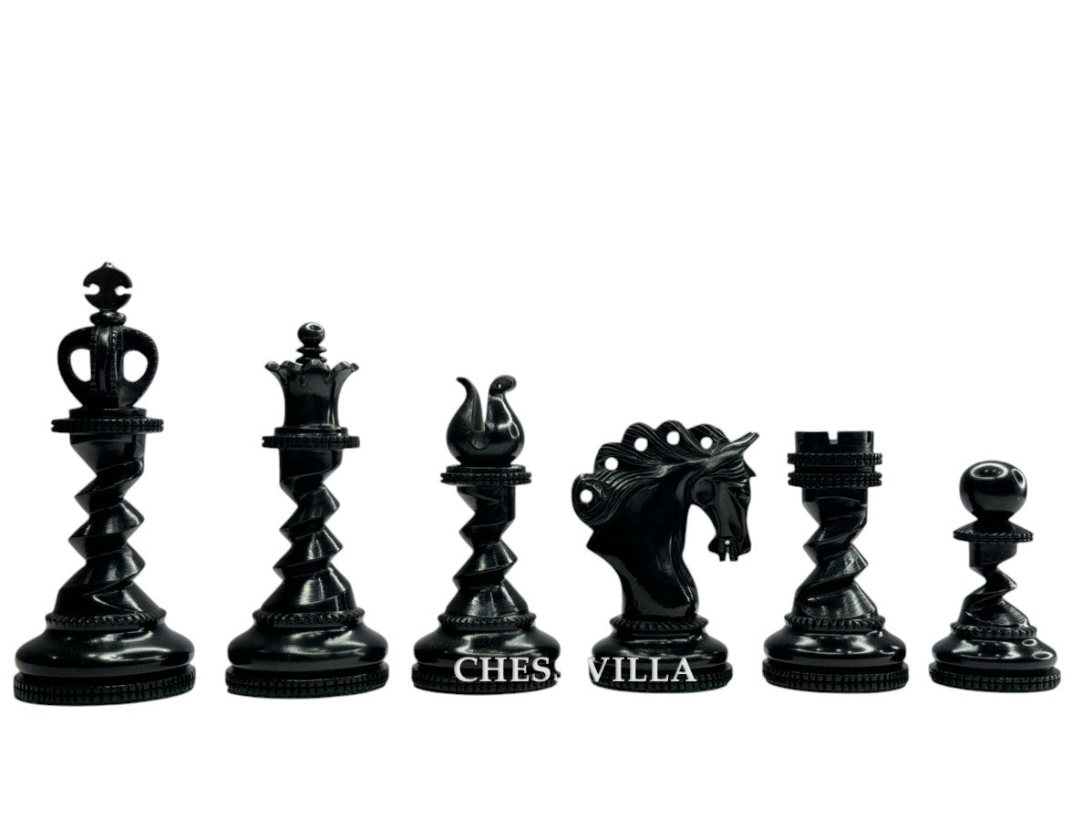 The Signature Series- Twisted Artisan Staunton Luxury Chess Pieces- Triple Weighted Ebony Wood & Boxwood