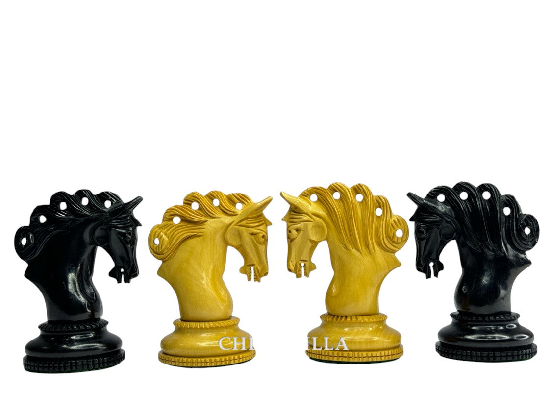 The Signature Series- Twisted Artisan Staunton Luxury Chess Pieces- Triple Weighted Ebony Wood & Boxwood