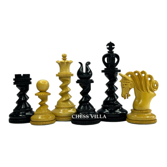 The Signature Series- Twisted Artisan Staunton Luxury Chess Pieces- Triple Weighted Ebony Wood & Boxwood