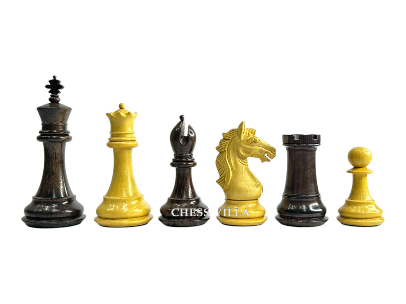 The Cremona Series Staunton Chess Pieces- 4" King- Double Weighted Rosewood