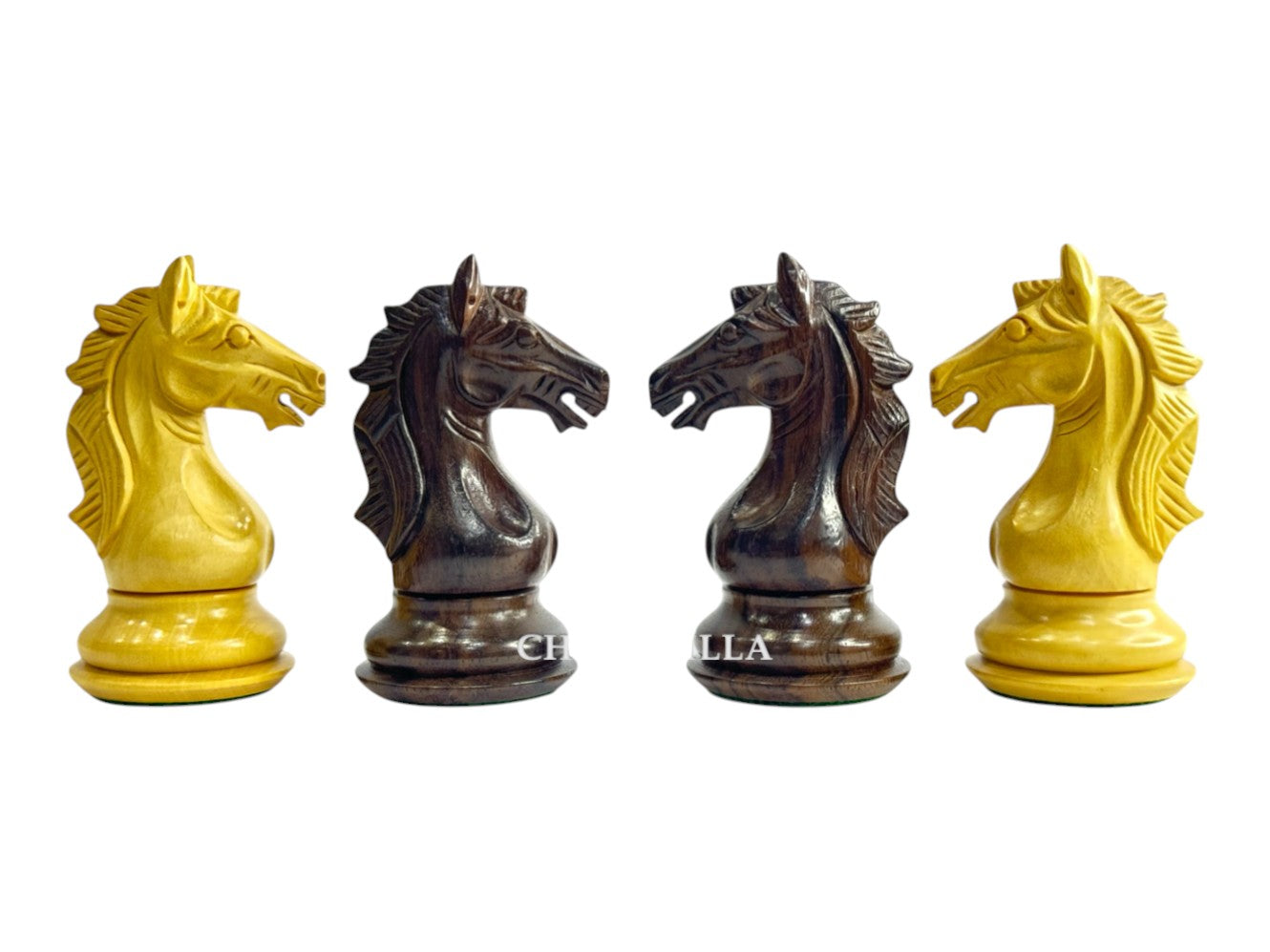 The Cremona Series Staunton Chess Pieces- 4" King- Double Weighted Rosewood