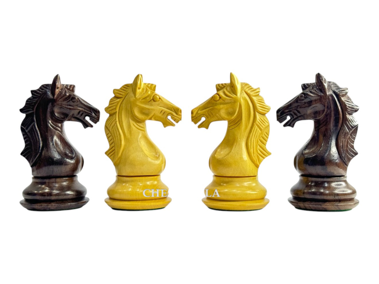 The Cremona Series Staunton Chess Pieces- 4" King- Double Weighted Rosewood