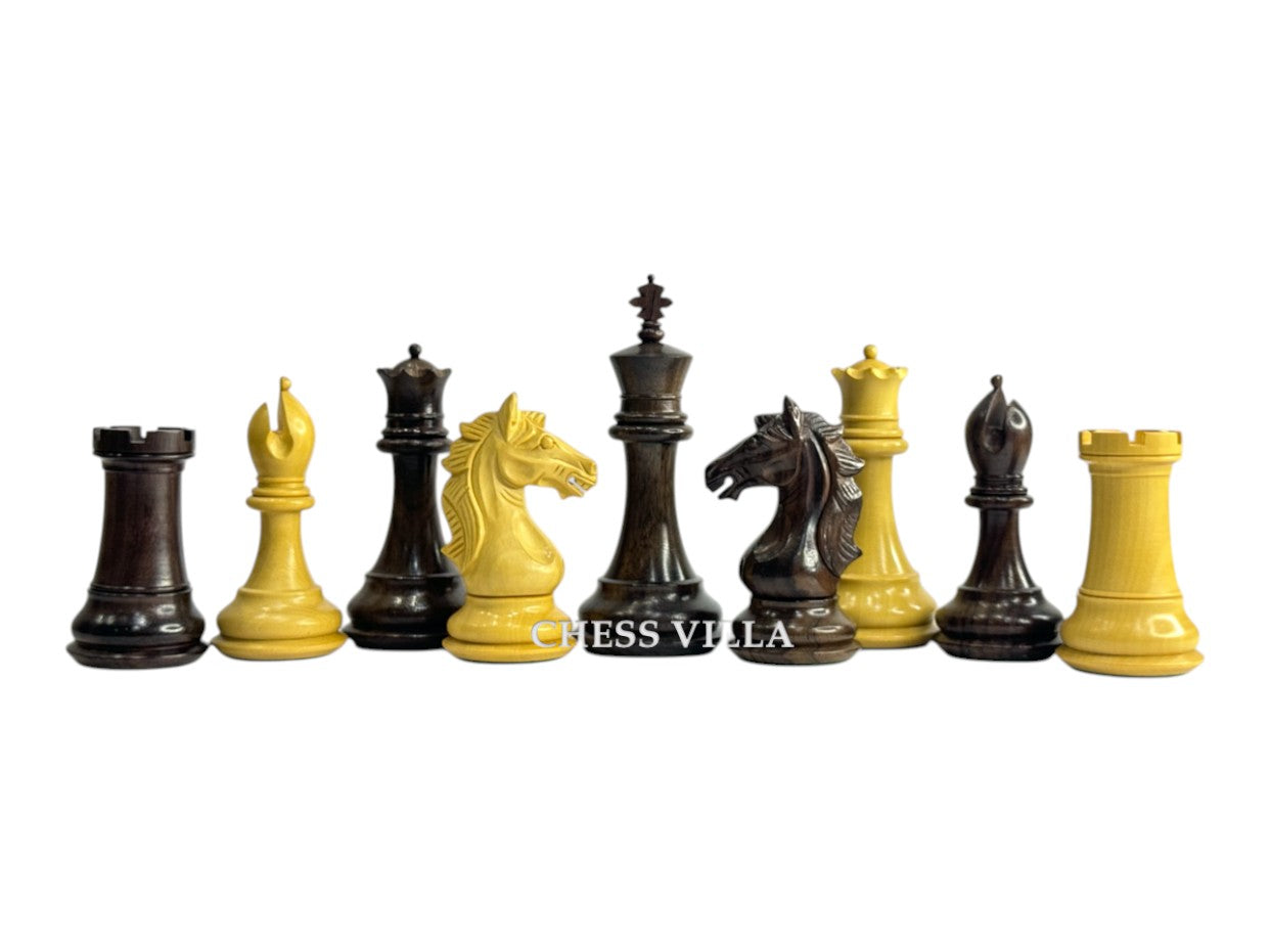 The Cremona Series Staunton Chess Pieces- 4" King- Double Weighted Rosewood