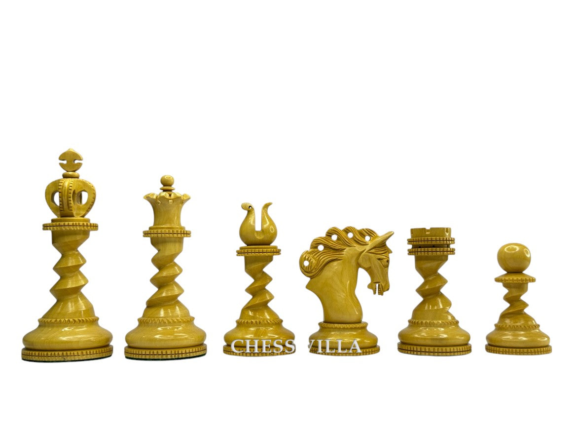 The Signature Series- Twisted Artisan Staunton Luxury Chess Pieces- Triple Weighted Ebony Wood & Boxwood