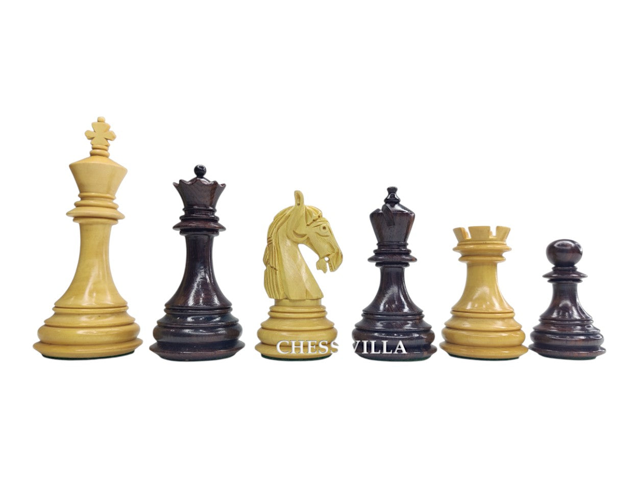 3.8" Columbian Knight Luxury Staunton Chess Pieces Only- Weighted Rosewood