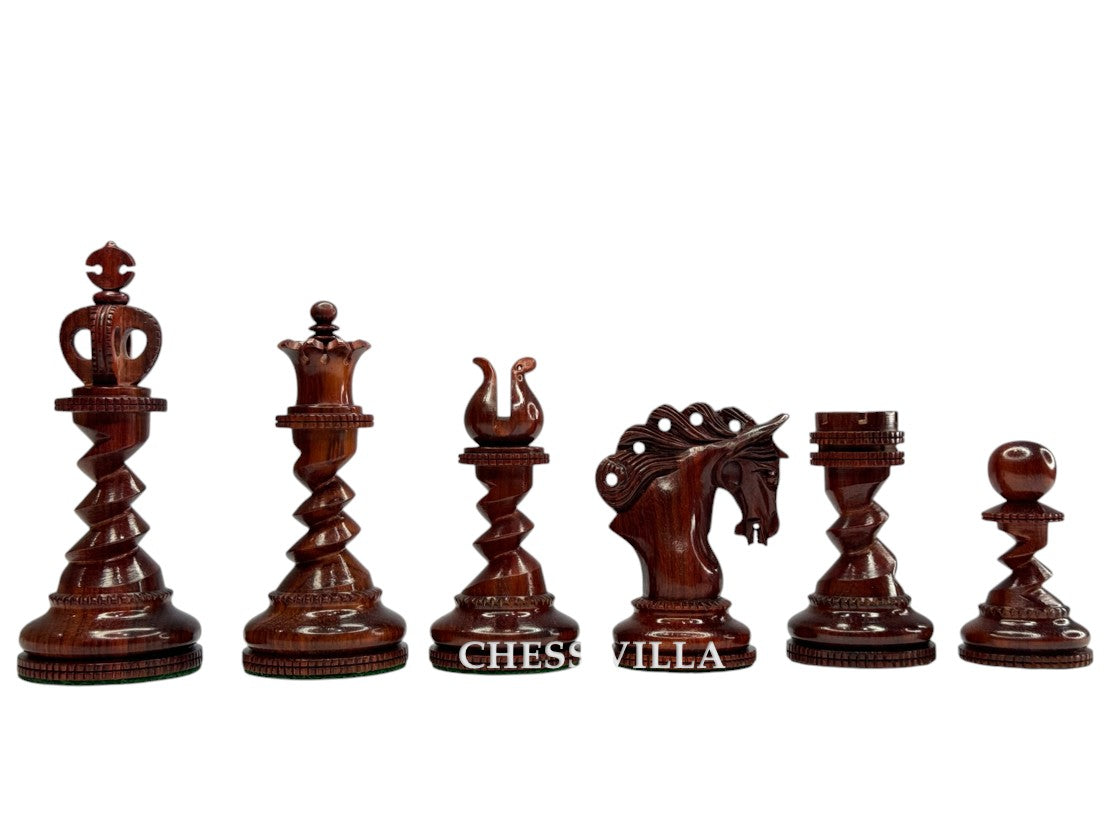 The Signature Series- Twisted Artisan Staunton Luxury Chess Pieces- Weighted Budrose Wood & Boxwood