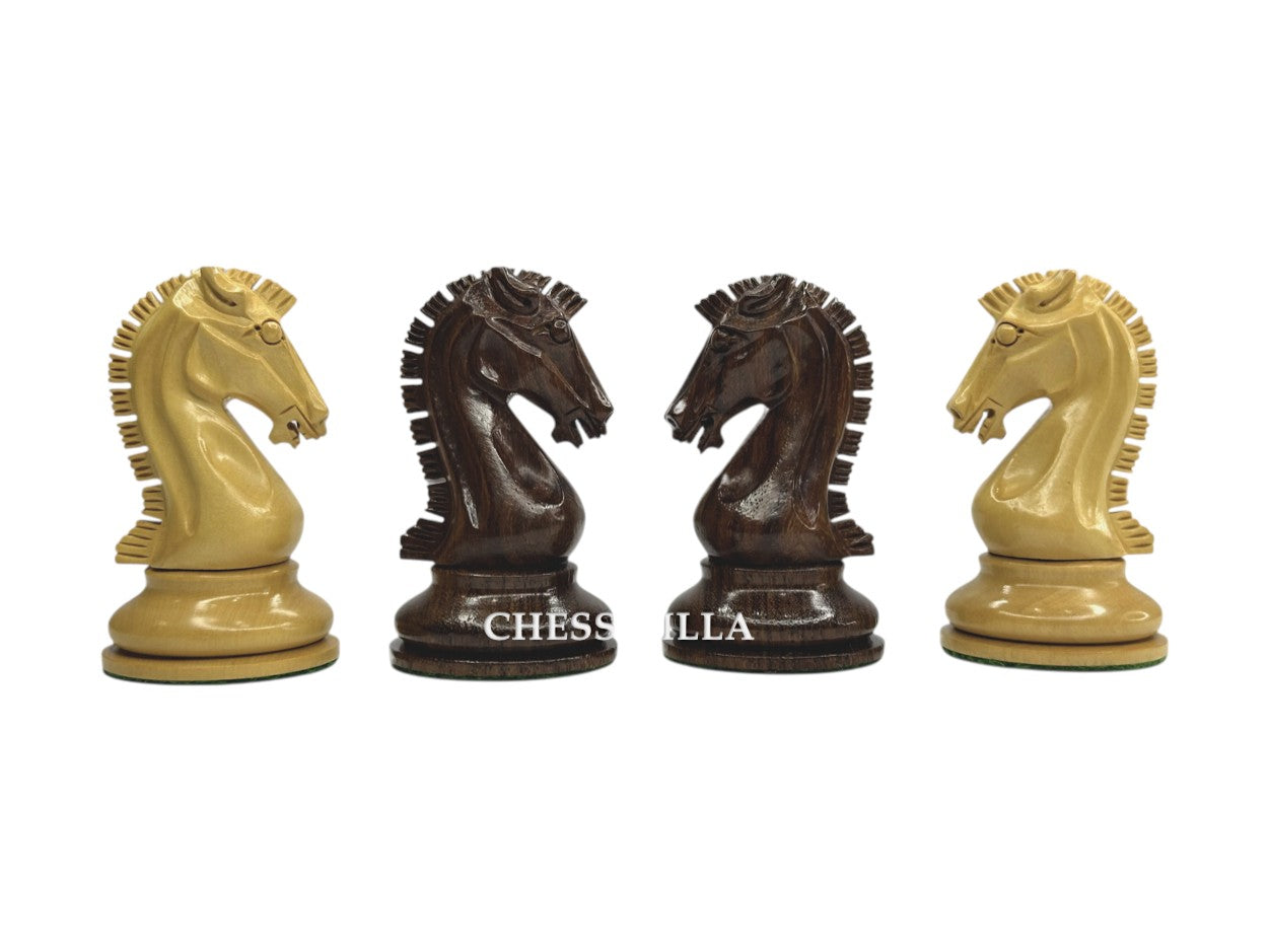 Sinquefield Cup Series Reproduced Staunton Chess Pieces Only set- Double Weighted Golden Rosewood