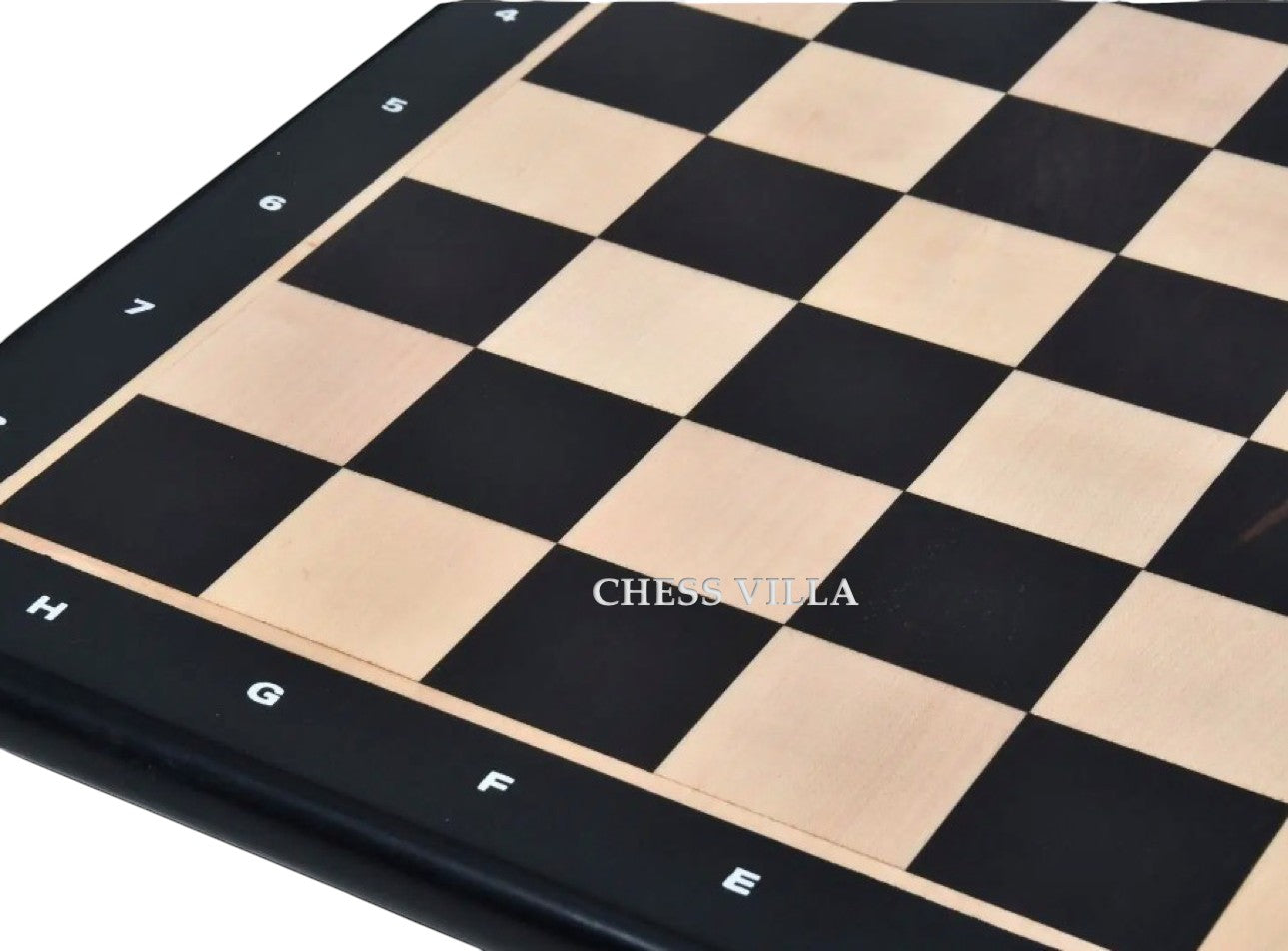 21" Ebony Wood & Maple Wood Chess board - 55 mm Square - Algebraic Notations
