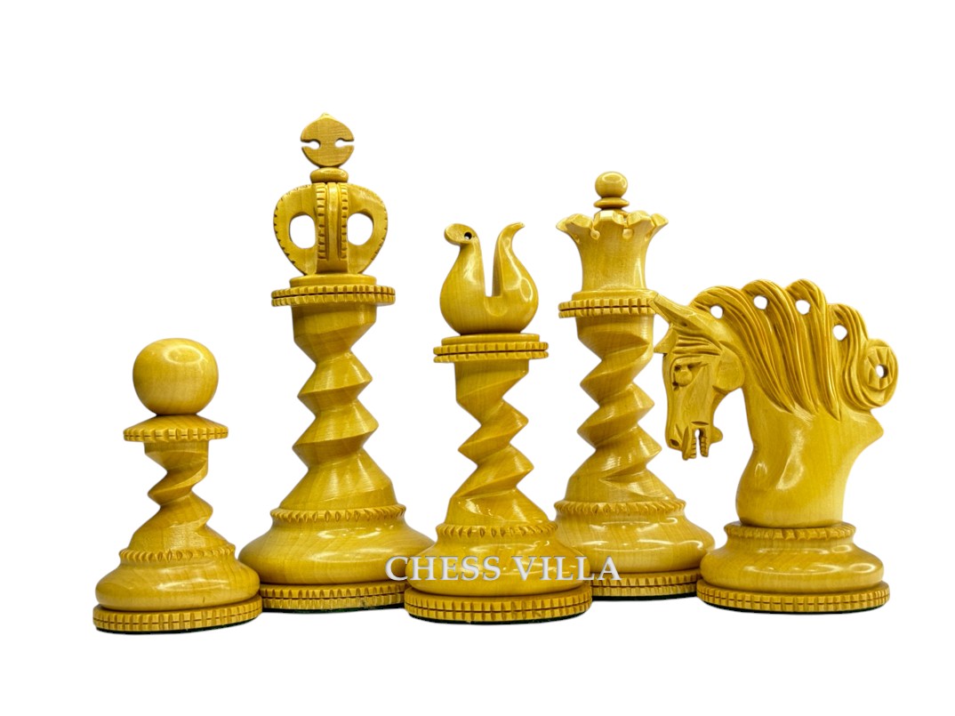 The Signature Series- Twisted Artisan Staunton Luxury Chess Pieces- Triple Weighted Ebony Wood & Boxwood
