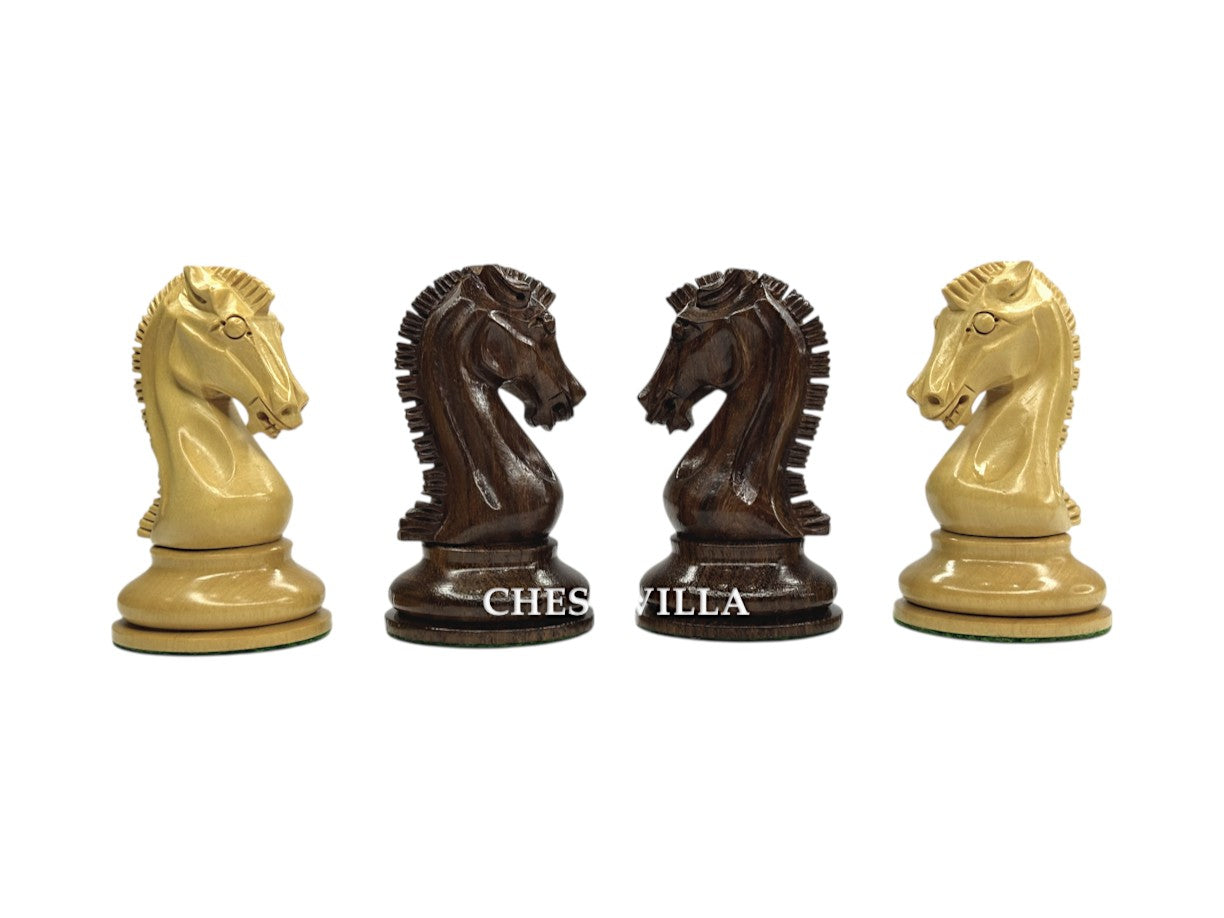 Sinquefield Cup Series Reproduced Staunton Chess Pieces Only set- Double Weighted Golden Rosewood