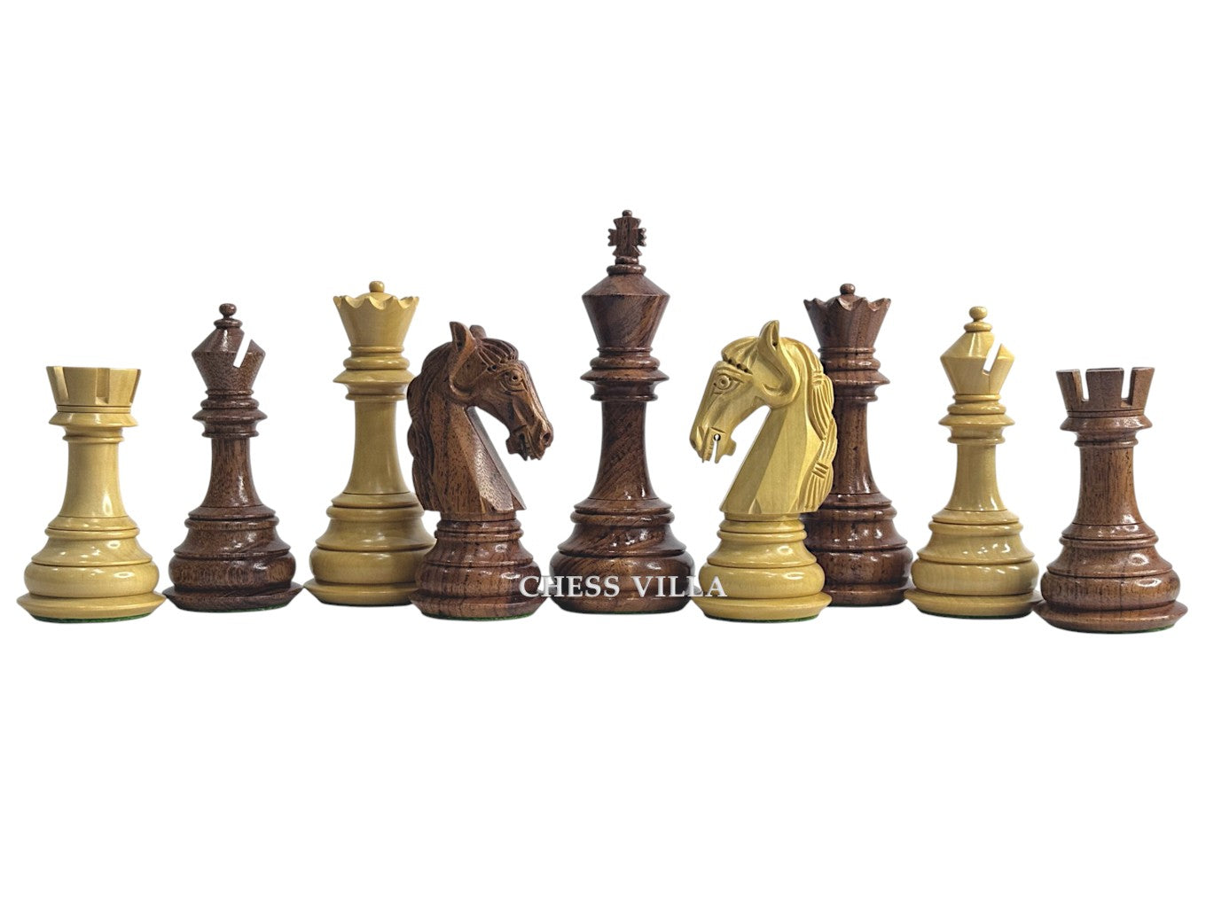 4.6" Rare Columbian Luxury Chess Pieces Only Set - Triple Weighted Anjan Wood