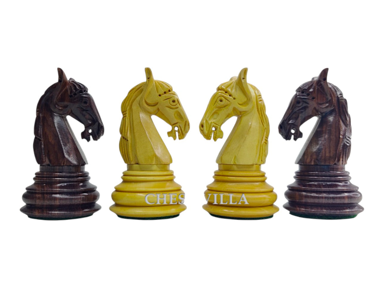 3.8" Columbian Knight Luxury Staunton Chess Pieces Only- Weighted Rosewood