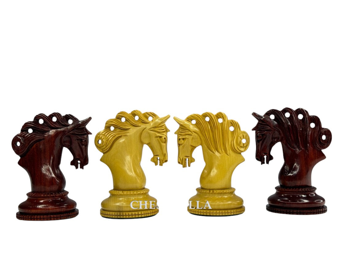 The Signature Series- Twisted Artisan Staunton Luxury Chess Pieces- Weighted Budrose Wood & Boxwood