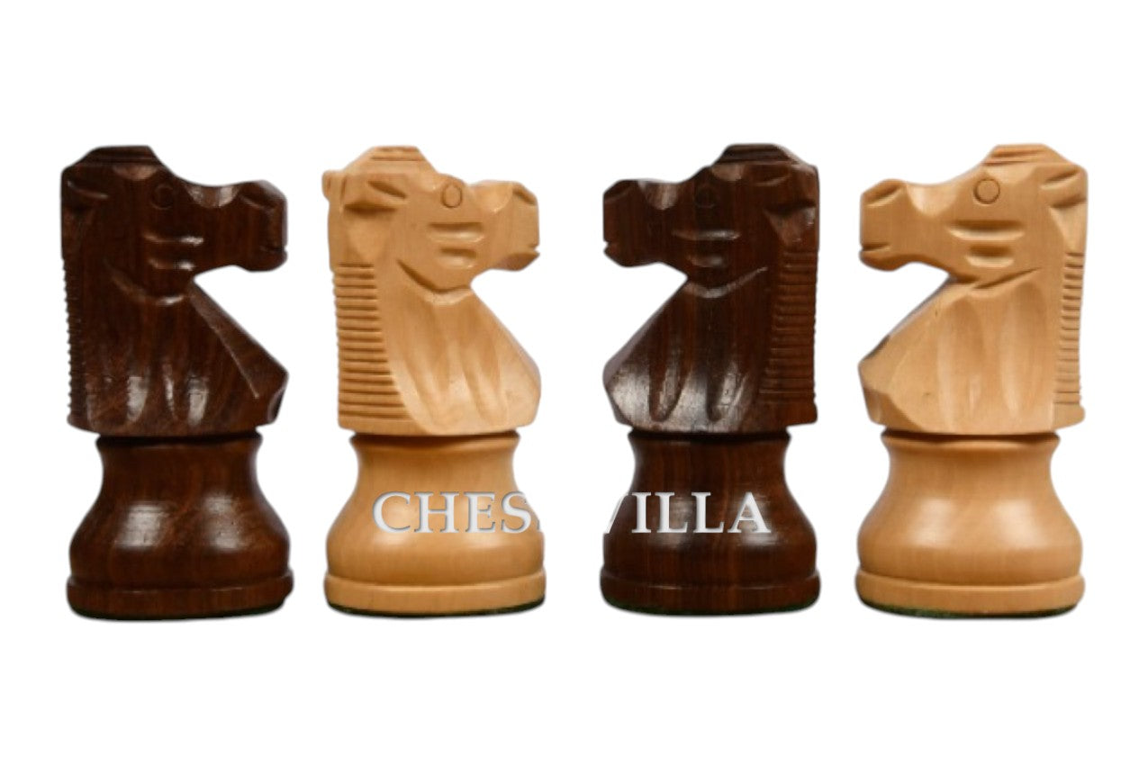 Repro 1890 French Lardy Staunton Chess Pieces Only Set – Golden Rosewood & Boxwood