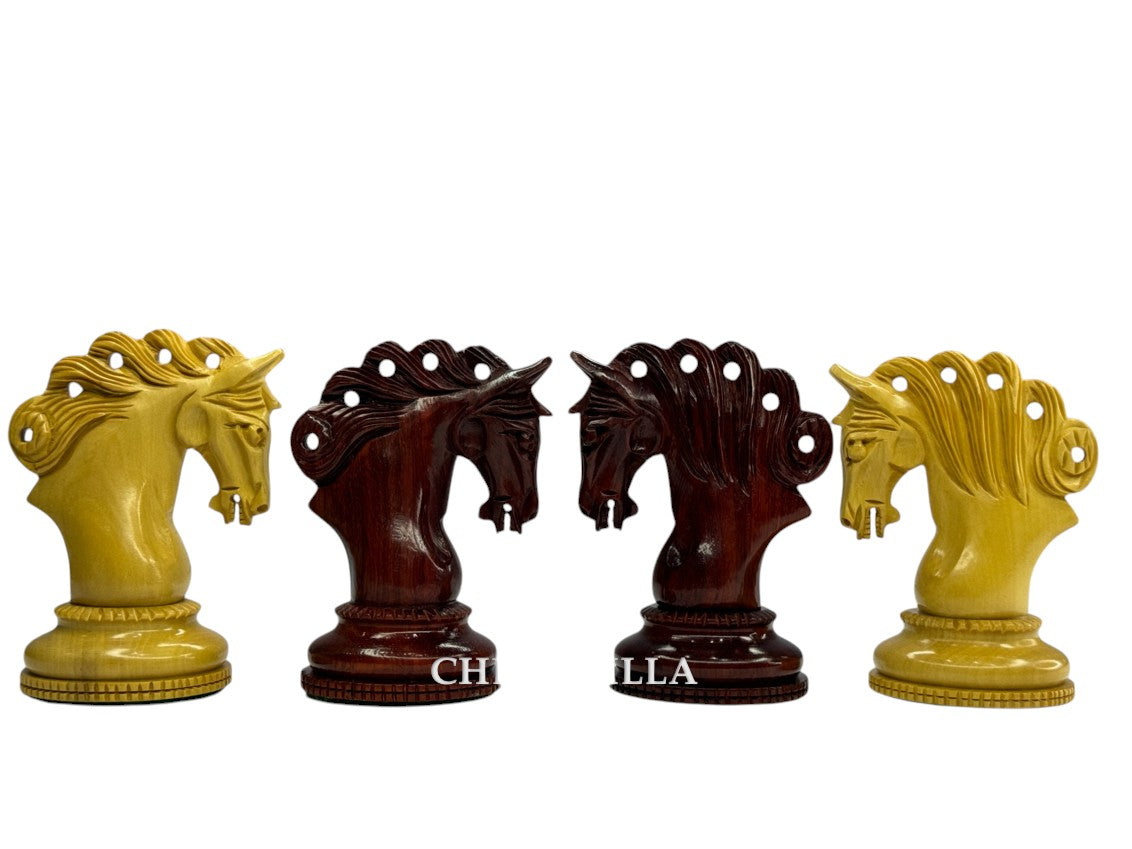 The Signature Series- Twisted Artisan Staunton Luxury Chess Pieces- Weighted Budrose Wood & Boxwood