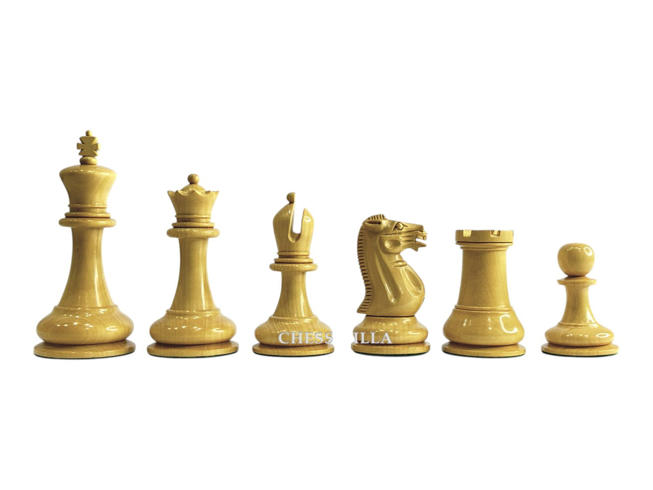 1849 Jaques Reproduction Staunton Chess Pieces Only set - Weighted Ebony - 3.75" King