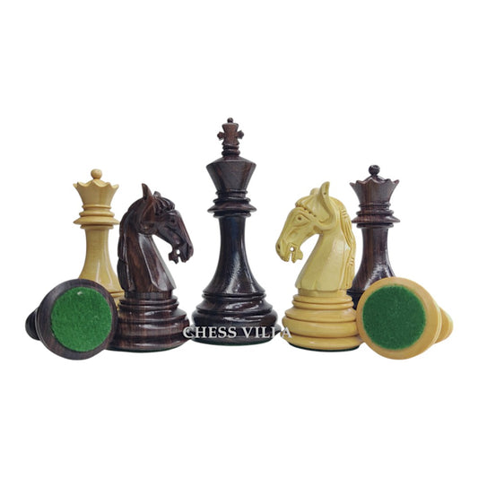 3.8" Columbian Knight Luxury Staunton Chess Pieces Only- Weighted Rosewood