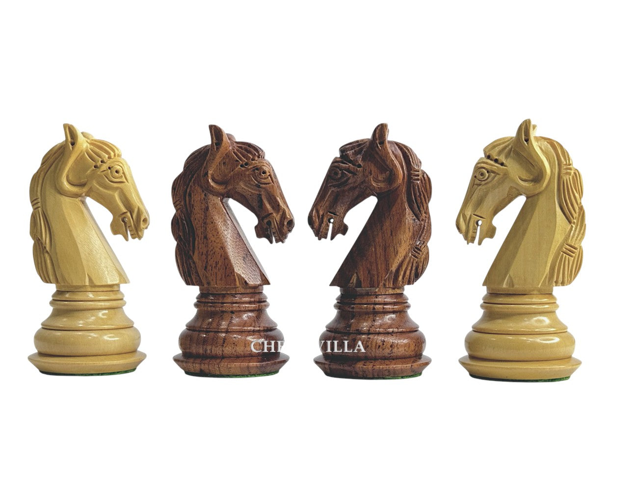 4.6" Rare Columbian Luxury Chess Pieces Only Set - Triple Weighted Anjan Wood