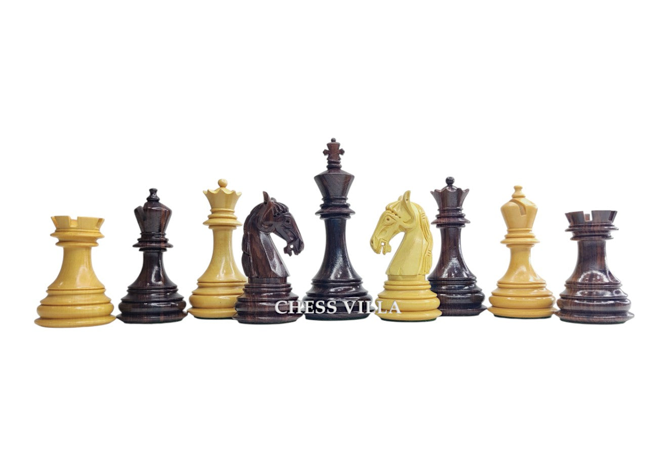 3.8" Columbian Knight Luxury Staunton Chess Pieces Only- Weighted Rosewood