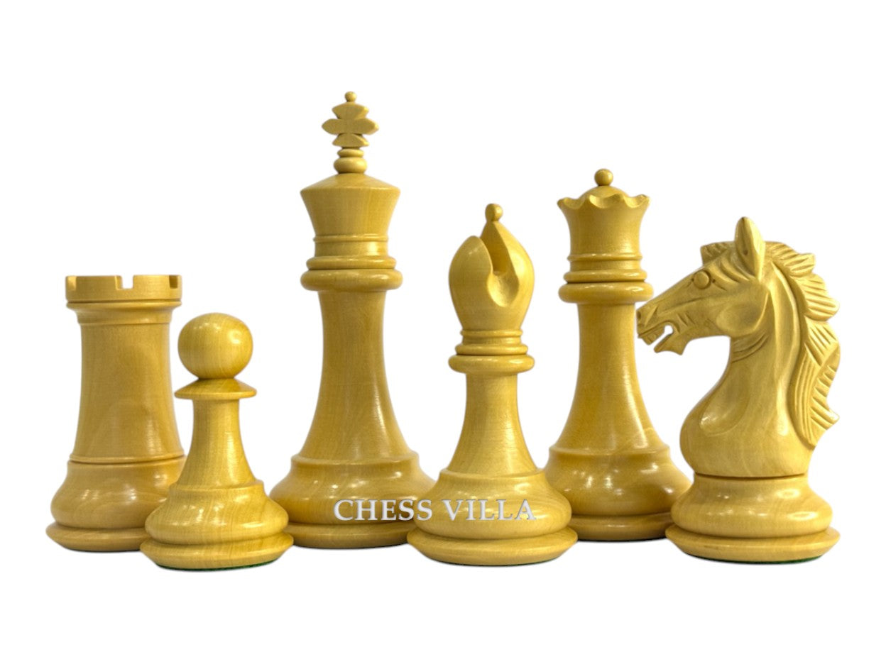The Cremona Series Staunton Chess Pieces- 4" King- Double Weighted Golden Rosewood