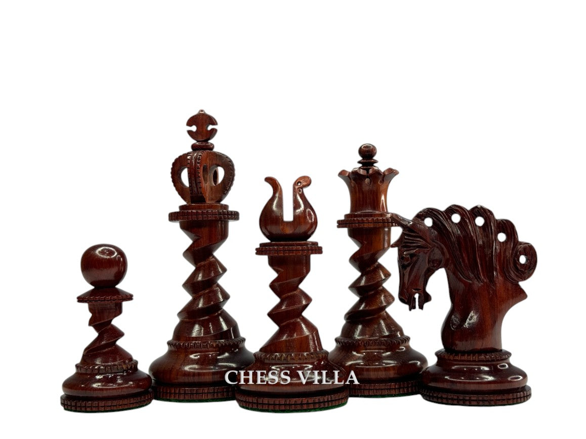 The Signature Series- Twisted Artisan Staunton Luxury Chess Pieces- Weighted Budrose Wood & Boxwood