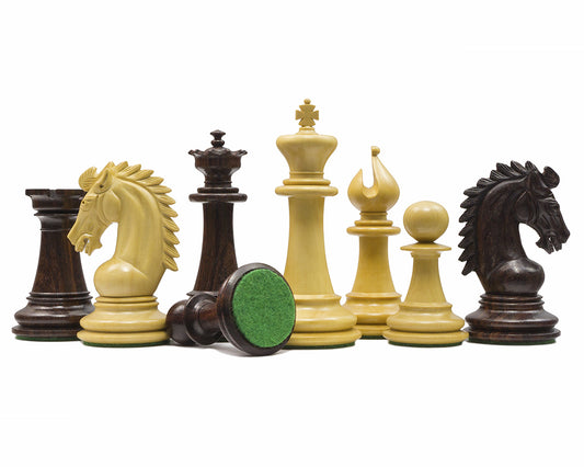 3.75" Sheffield Knight Luxury Chess Pieces Only Set - Double Weighted Rose Wood