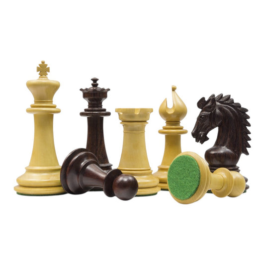 3.75" Sheffield Knight Luxury Chess Pieces Only Set - Double Weighted Rose Wood
