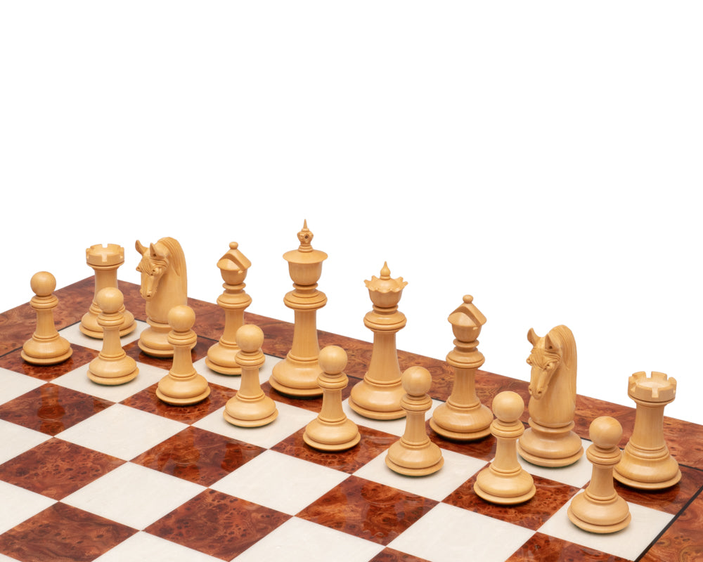 4.5" Bath Luxury Staunton Chess Pieces Only Set - Triple Weighted Bud Rosewood