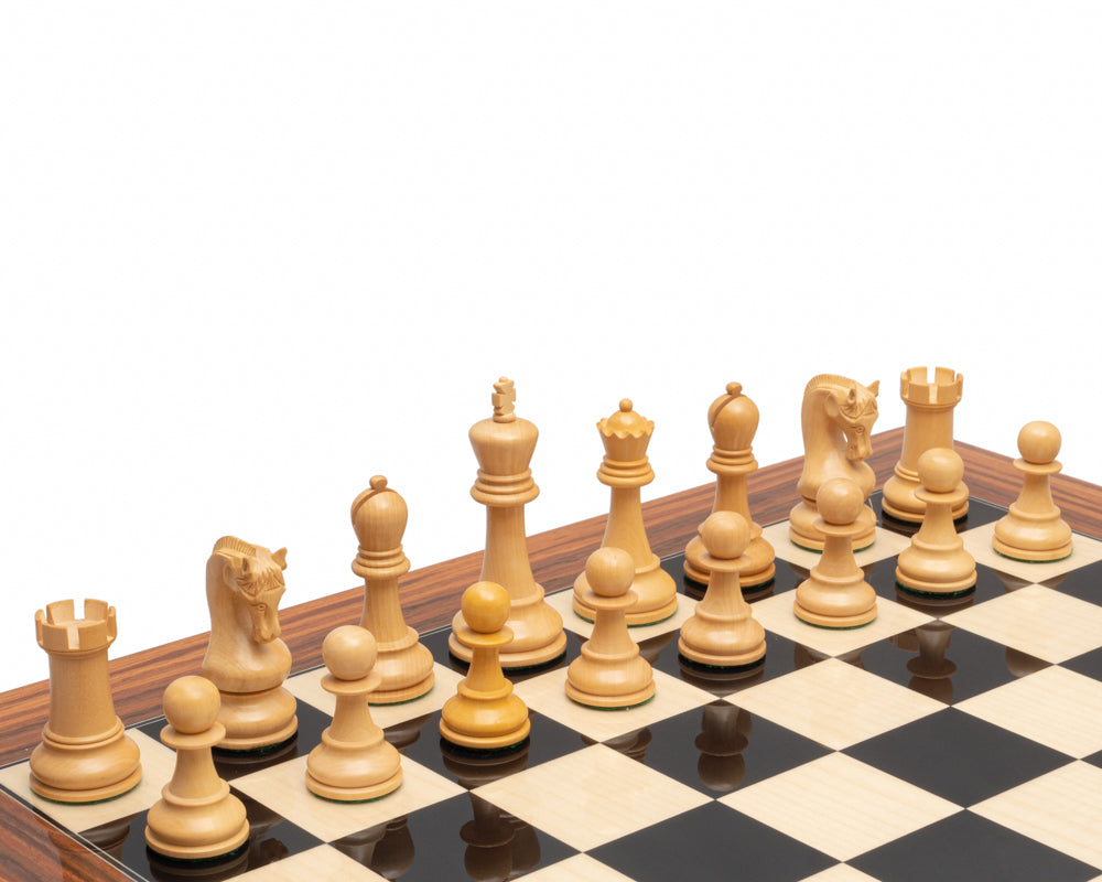 4" Leningrad Series Luxury Staunton Chess Pieces Only Set - Weighted Rosewood