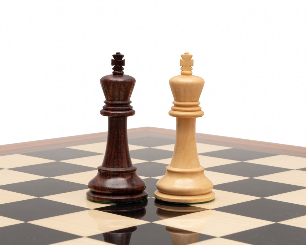 4" Leningrad Series Luxury Staunton Chess Pieces Only Set - Weighted Rosewood